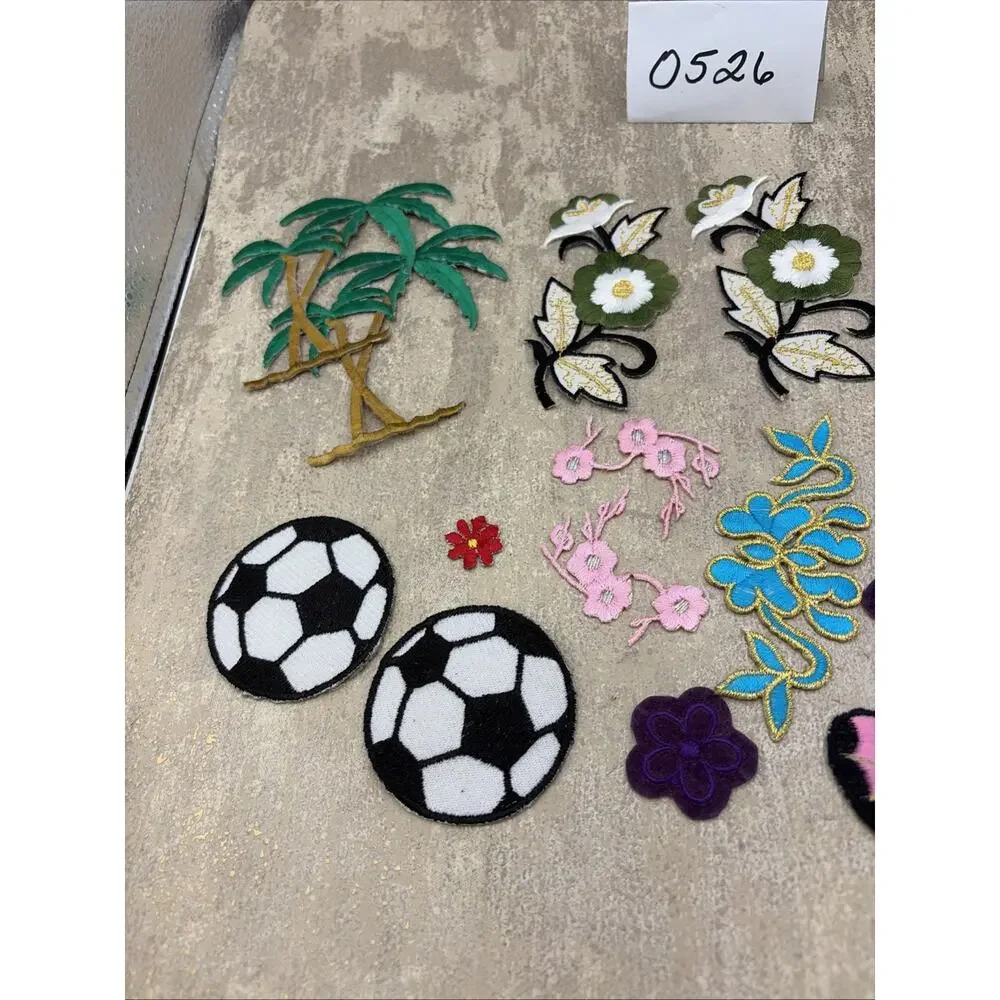 23 Pcs Random Assorted Embroidered Iron on Patches, Cute Sewing Applique for Jac